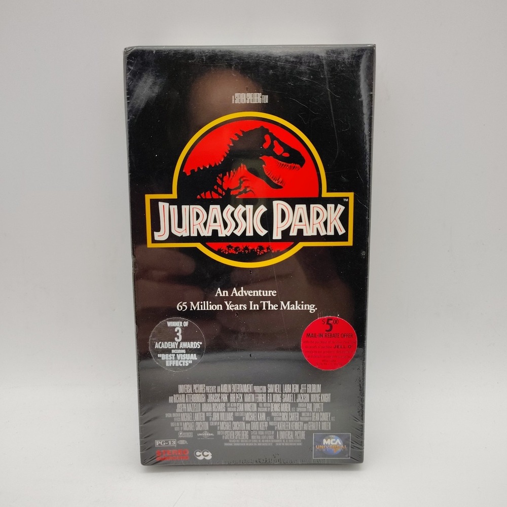 Jurassic Park (VHS 1993/1994) Universal Original Brand New MCA Watermark 1st Ed.